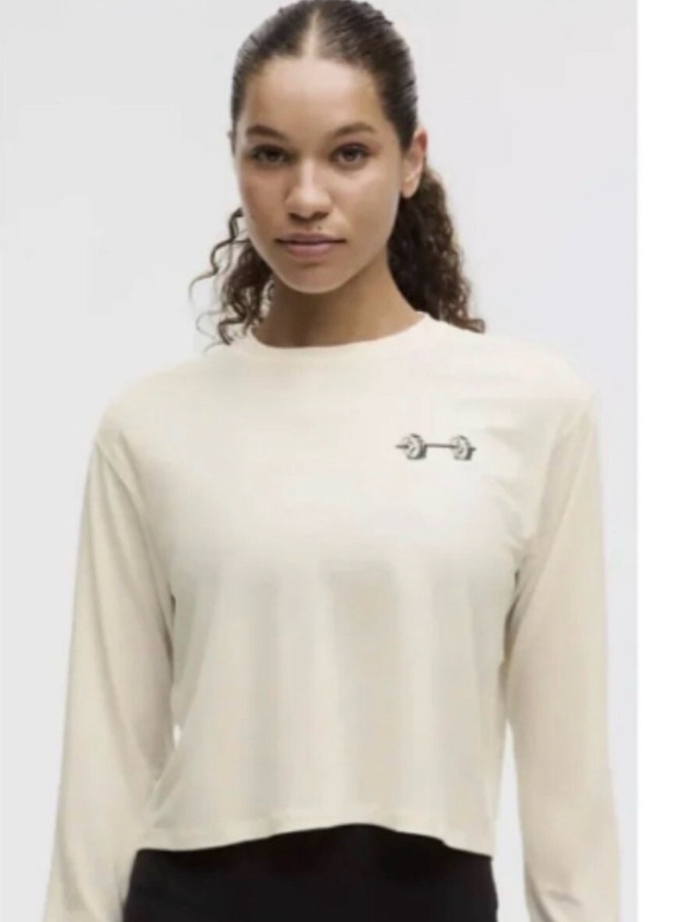 lululemon Jersey training long sleeve Barbell Baddie -  Cream - SOLD OUT